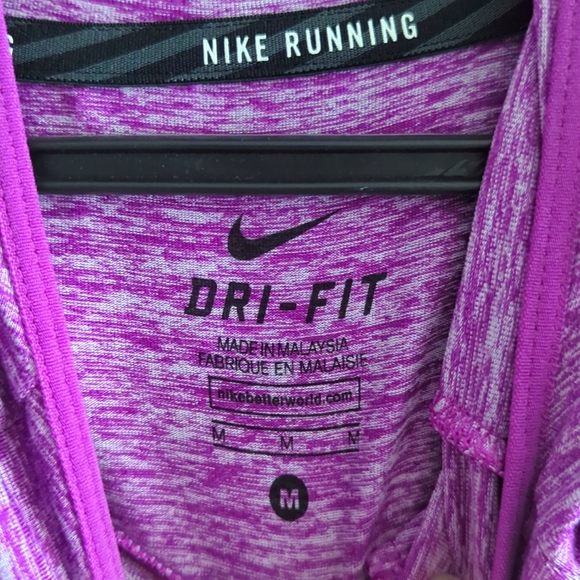 Nike Dri-fit long sleeve athletic cowl-neck hoodie purple medium - Picture 4 of 9